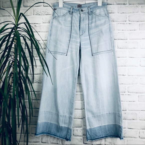 CoH Womens Melanie Crop Light Wash Frayed Hem Jeans Raw Hem High Waisted Sz 27 - Picture 6 of 13